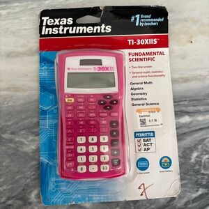 Texas‎ Instruments TI-30XIIS Pink Scientific Calculator 2-Line Solar Battery NEW
